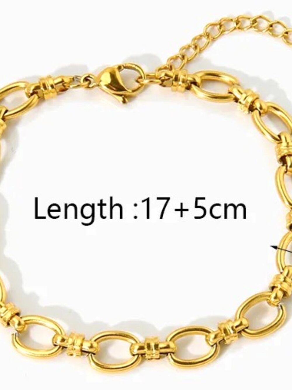 18K GOLD DIPPED OVALS AND LINKS BRACELET